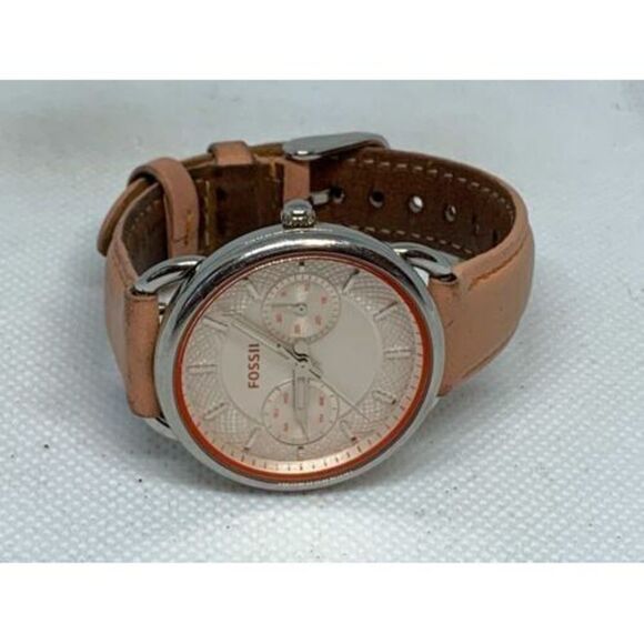 Fossil ES3952 Tailor Women's Brown Leather Analog Dial Quartz Genuine Watch C897 - Picture 5 of 9